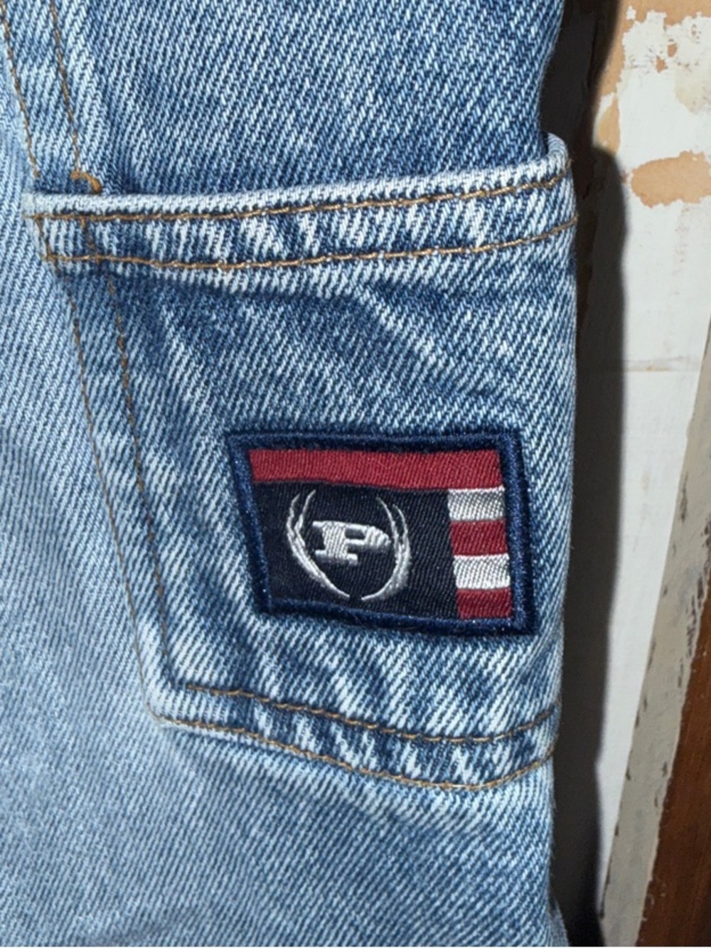 Phat Farm Distressed Blue Denim Jean Shorts - Picture 5 of 5